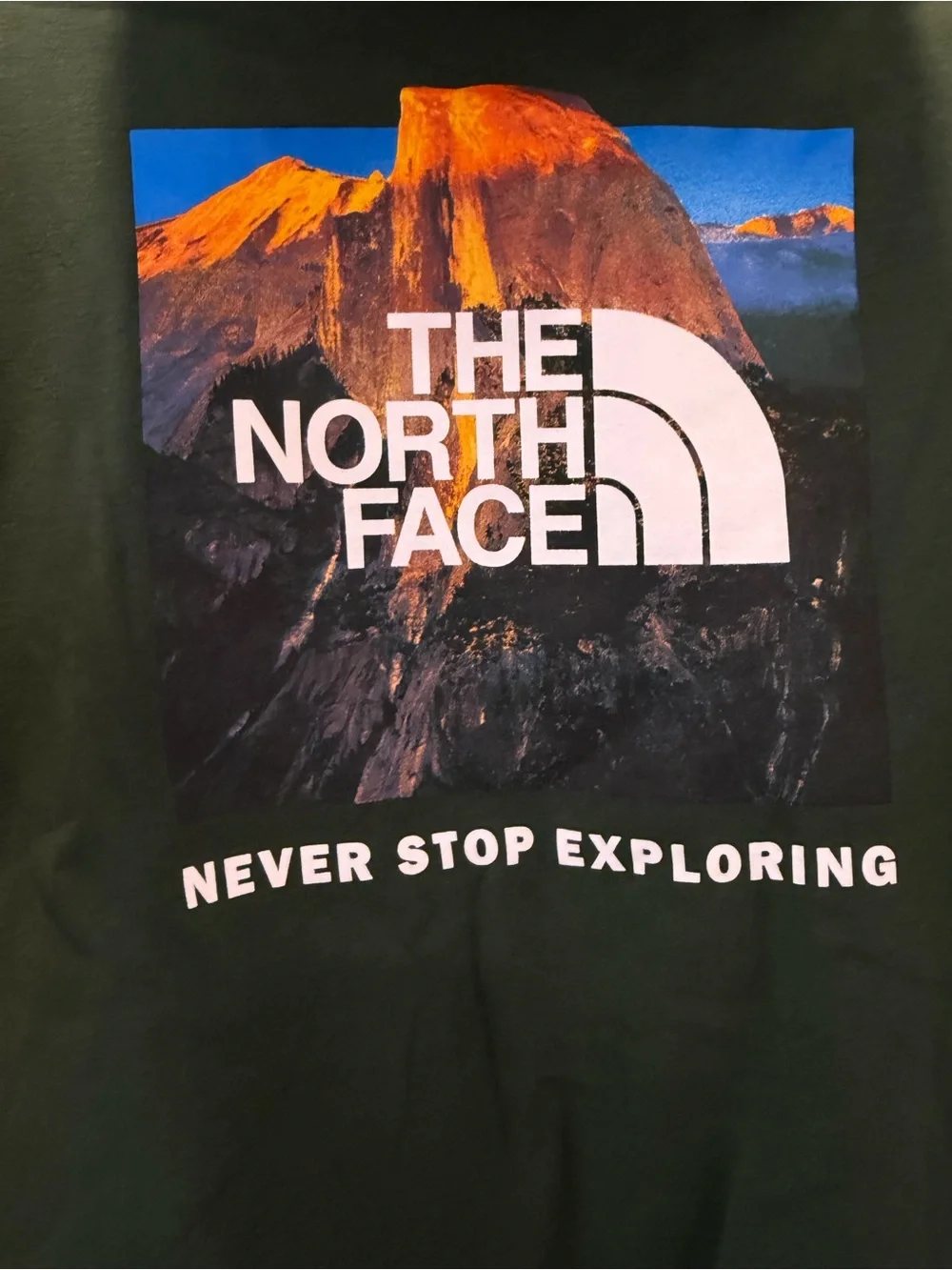 The North Face Dark Green Hoodie with White Logo